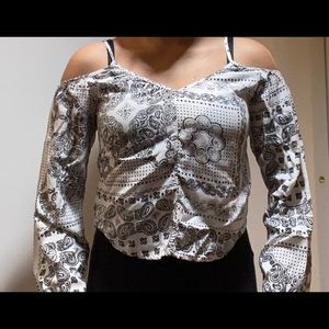 Long sleeve skull designed shirt